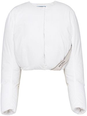 Prada cropped padded jacket - White