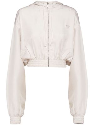 Prada cropped silk jacket - F0304 IVORY