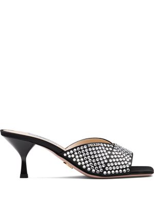 Prada crystal-embellished sandals - Black