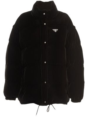 Prada detachable-sleeve puffer jacket - Black