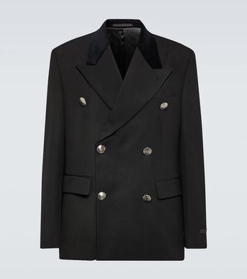 Prada Double-breasted virgin wool suit jacket