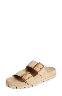 Prada Double Strap Sandal in Ecru