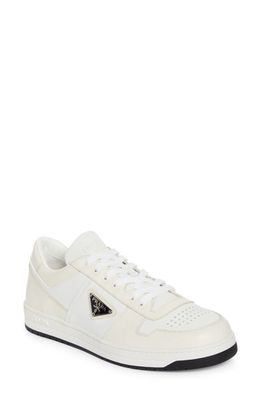 Prada Downtown Leather Sneaker in Bianco/Avorio
