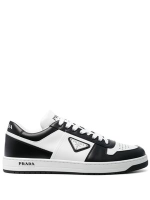 Prada Downtown leather sneakers - F0964 WHITE/BLACK
