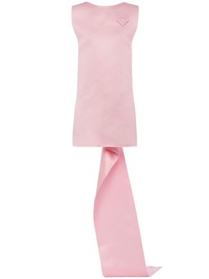 Prada draped-detail satin mini dress - Pink