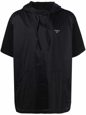 Prada drawstring hooded T-shirt - Black