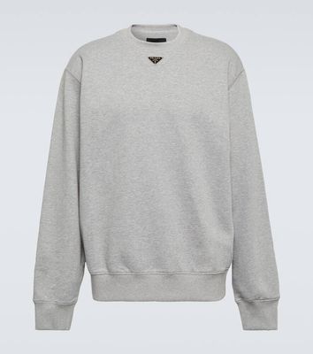 Prada Embellished cotton sweatshirt