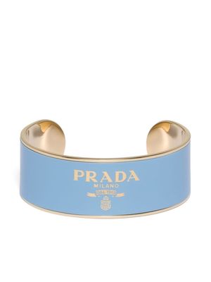 Prada enameled metal cuff bracelet - Blue