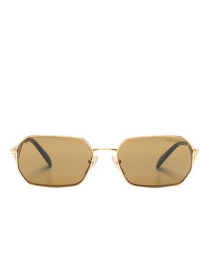 Prada Eyewear 0PR A51S hexagonal-frame sunglasses - Gold