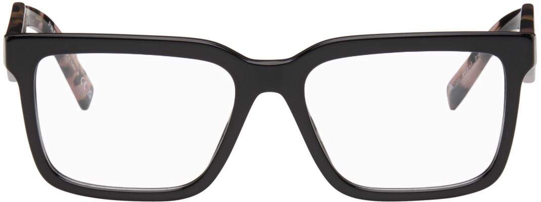 Prada Eyewear Black Rectangular Glasses
