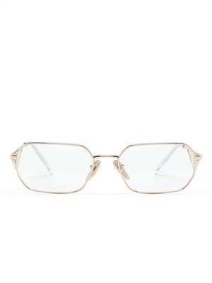Prada Eyewear geometric-frame glasses - Gold