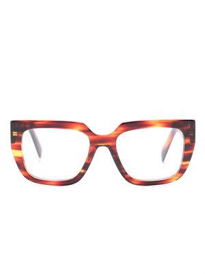 Prada Eyewear graphic-print square-shape glasses - Brown