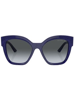 Prada Eyewear logo-arm cat-eye sunglasses - Blue
