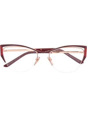 Prada Eyewear logo cat-eye glasses - Red