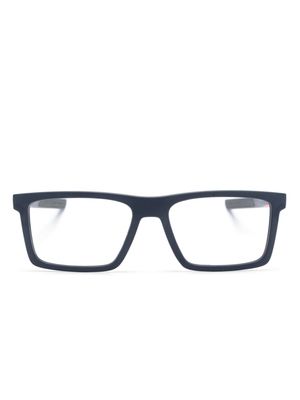 Prada Eyewear logo-engraved rectangle-frame glasses - Blue