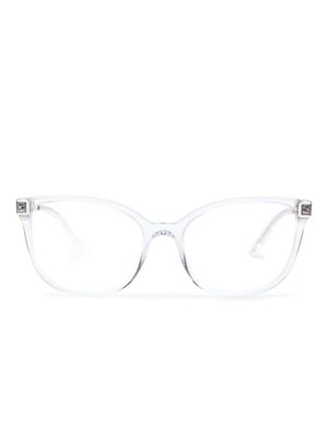 Prada Eyewear logo-engraved round-frame glasses - Neutrals