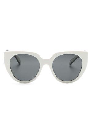 Prada Eyewear logo-lettering cat-eye frame sunglasses - White