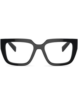 Prada Eyewear logo-lettering square glasses - Black