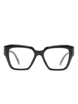 Prada Eyewear logo-plaque glasses - Black