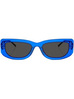 Prada Eyewear logo-plaque rectangular-frame sunglasses - Blue