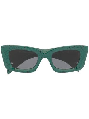 Prada Eyewear logo-plaque sunglasses - Green