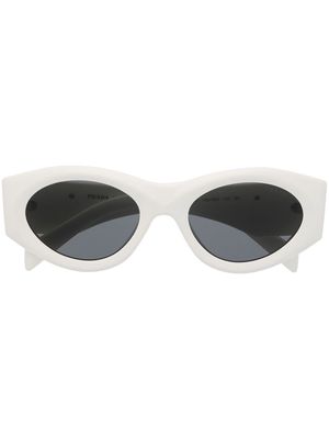 Prada Eyewear logo-plaque sunglasses - White