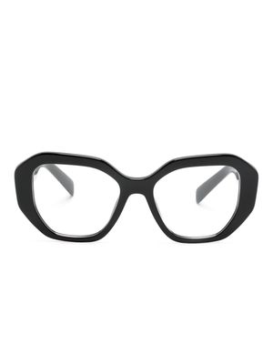 Prada Eyewear logo-print cat eye-frame glasses - Black