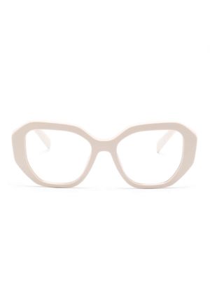 Prada Eyewear logo-print cat-eye glasses - Neutrals