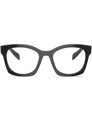 Prada Eyewear logo-print square-frame glasses - Black