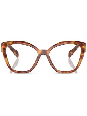 Prada Eyewear oversize frame glasses - Brown
