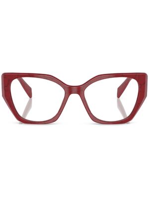 Prada Eyewear oversize-frame glasses - Red
