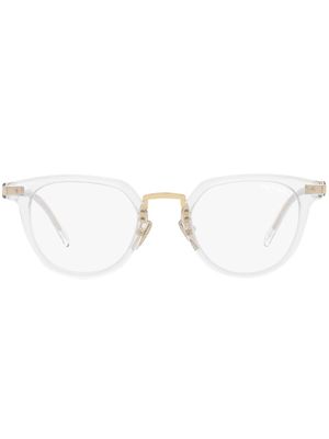Prada Eyewear PR 17YS mirrored round-frame sunglasses - White