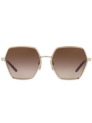 Prada Eyewear PR 56YS oversize-frame sunglasses - Gold
