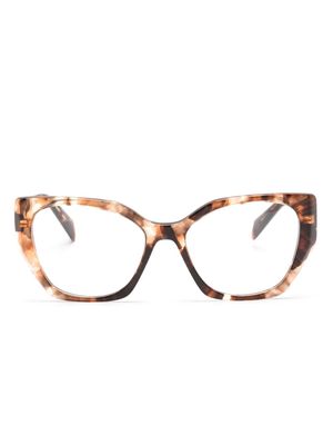 Prada Eyewear Prada Symbole cat-eye frame glasses - Brown