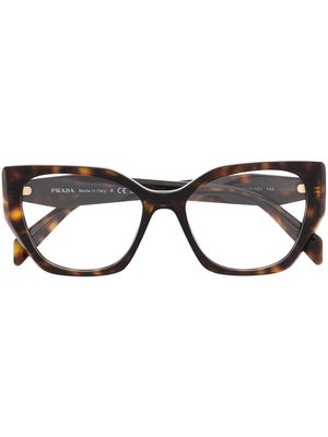 Prada Eyewear round-frame glasses - Brown