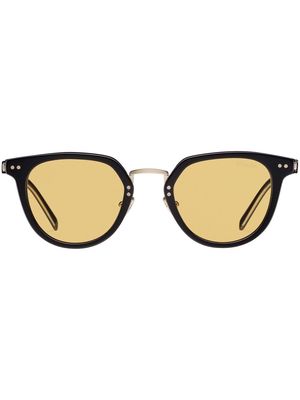 Prada Eyewear round-frame logo-plaque sunglasses - Black