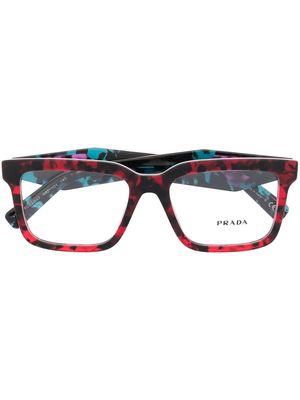 Prada Eyewear square-frame two-tone optical glasses - Blue