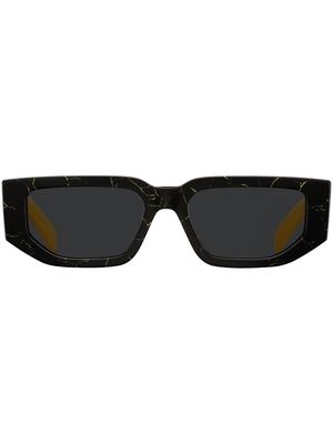Prada Eyewear Symbole colour-block rectangle sunglasses - Black