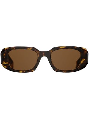 Prada Eyewear Symbole rectangular-frame sunglasses - Brown