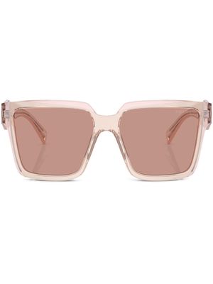 Prada Eyewear tonal oversized-frame sunglasses - Pink