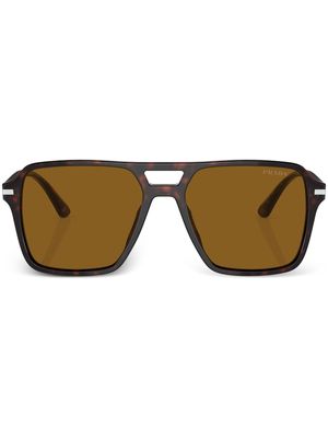 Prada Eyewear tortoiseshell-effect navigator sunglasses - Brown