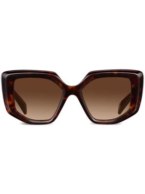 Prada Eyewear tortoiseshell-effect oversized-frame sunglasses - Brown