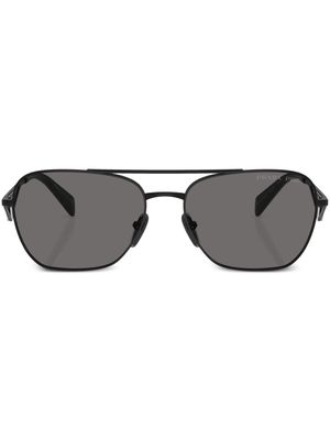 Prada Eyewear triangle-logo pilot sunglasses - Black