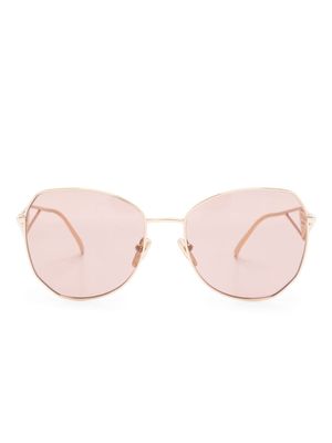 Prada Eyewear triangle-logo tinted sunglasses - Gold