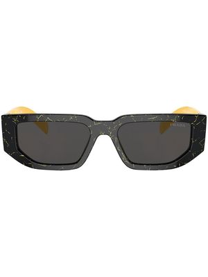 Prada Eyewear two-tone logo-arm sunglasses - Black