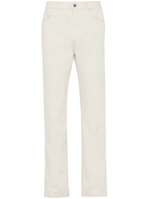 Prada Five-pocket pinwale corduroy pants - White