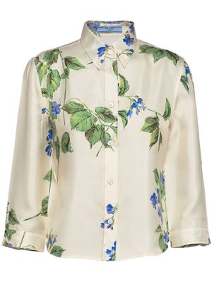 Prada floral-print shirt - Neutrals