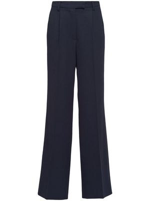 Prada Gabardine wool wide-leg trousers - Blue