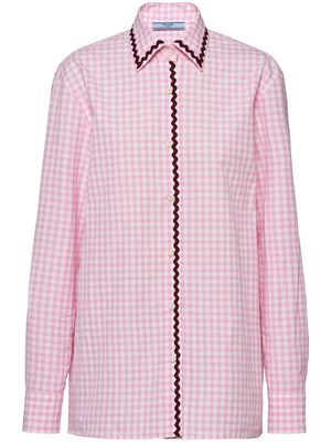 Prada gingham check-pattern shirt - Pink