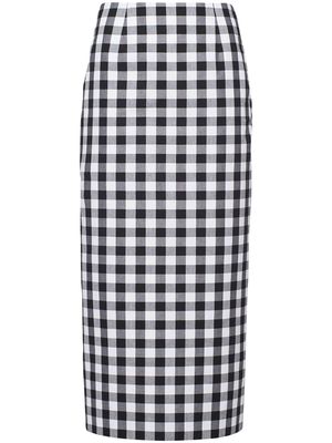 Prada gingham-check pencil skirt - Black
